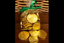 Milk chocolate gold coins